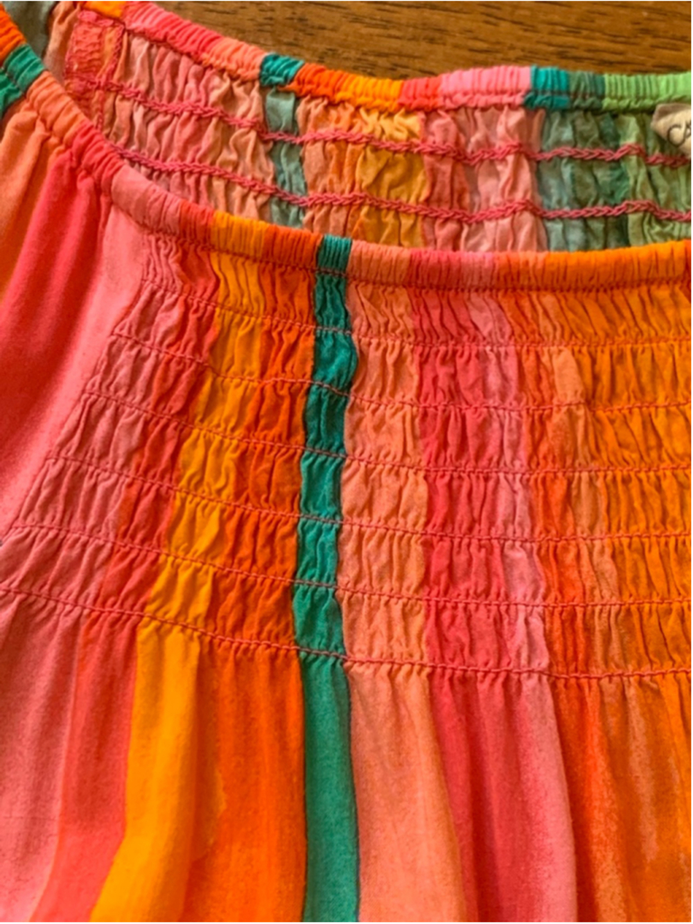 Cato Top Medium Multi Color Stripes Ruffle Sleeves - Picture 6 of 7